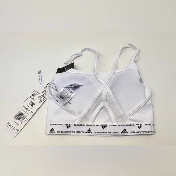 adidas Women's Training Light Support Good Level Bra padded White XXS C - Picture 5 of 9